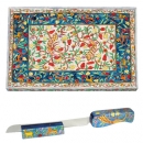 Oriental Challah Board & Challah Knife + Stand