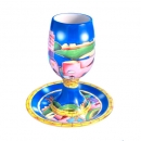Ceramic Kiddush Cup - Jerusalem Design