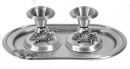 Small Pewter Candlesticks