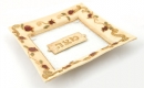 Hand Made Glass Seder Plate "Rimons Design"