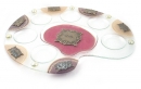 Colorful Hand Made Glass Seder Plate