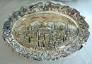 Silver Plated  Oval "Jerusalem" Wall Hanging