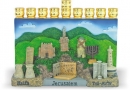3-D Polyresin "Jerusalem" Chanukiah