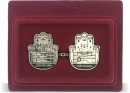 Hamsa Tallit Clips with Jerusalem Design