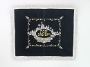 "Jerusalem" Velvet Challah Cover with silver fringe
