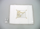 White Challah Cover with Wailing Wall design