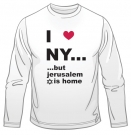 I Love N.Y. But ...  Long Sleeved T-Shirt by aJudaica