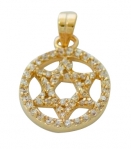 Circle Star of David Pendant