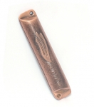 Red Pewter Mezuzah