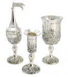 Silver Plated Jerusalem Havdalah Set