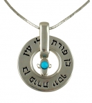 Rhodium Necklace against the evil eye