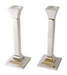 Square silver plated Candlesticks