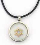 Star of David necklace on Rubber Cord