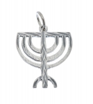 Silver Menorah Pendant