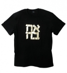 T-Shirt - Ahava - in Black and Silver