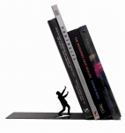 "Falling Books" Metal Bookend