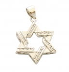 Gold Filled Cubic Zirconium Star of David Pendant