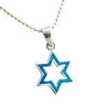 Opal two Star of David Pendant