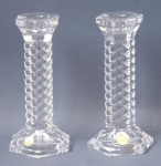 Spiral Glass Candlesticks