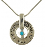 Rhodium Necklace against the evil eye