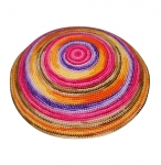 Premium Handmade DMC Knitted Rainbow Kippah