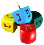 Colorful Wood Dreidel - two in pack