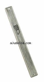 Light Silver Aluminum Mezuzah by aJudaica