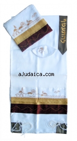 Polyester Jerusalem Tallit by aJudaica
