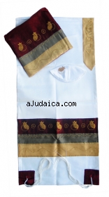 Pomegranate Polyester Tallit by aJudaica