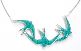 Turquoise Swallow Pendant