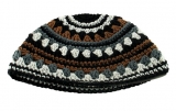 White brown and gray Frik kippah