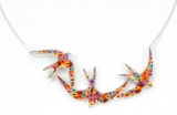 Millefiori Swallow Pendant