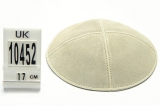 Off White Suede Kippah