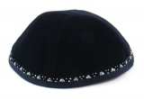 Hand Decorated "Diamond" Velvet Kippah