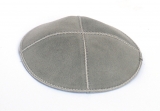 Light Gray Suede Kippah 5.2"