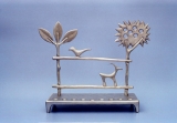 Alumimium Hanukkah Menorah Forest by Shraga Landesman