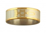 Stainless Steel Two Tone Fish Ring