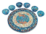 Seder Plate and Six Small Bowls