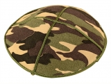 Camouflage Suede Kippah with attached clip