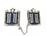 Silver Plated Ten Commandments Tallit Clips
