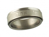 Stainless steel Revolving "Shema Yisrael" Ring