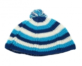 Frik Kippah with blue black and white stripes