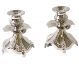 Small Decorative Nickel Candlesticks