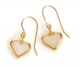 Pearl Colored Heart Earrings