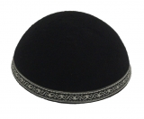 Yemenite Kippah with wide gold border design