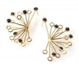 Black Senecio Earrings