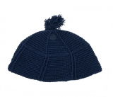 Navy blue Frik Kippah with tassel