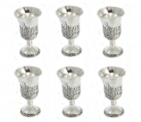 Jerusalem design Small kiddush cups set
