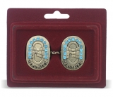 Blue stone Jerusalem Tallit Clips