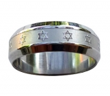 Stainless Steel Star of David Ring